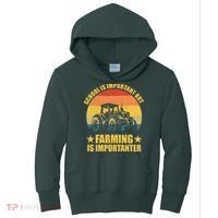 School Is Important Farming Is Importanter Kids Hoodie thumb 0