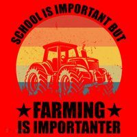 School Is Important Farming Is Importanter Santa Hat thumb 1