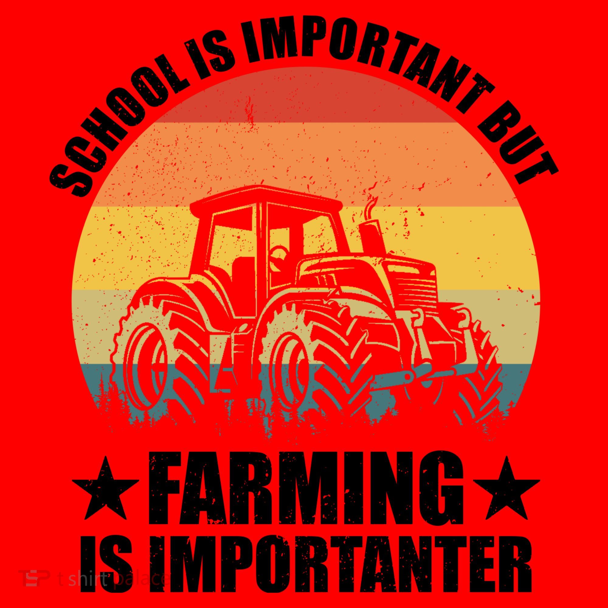 School Is Important Farming Is Importanter Santa Hat