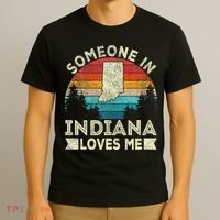 Someone In Indiana Loves Me Retro Indiana T-Shirt thumb 3