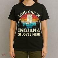 Someone In Indiana Loves Me Retro Indiana T-Shirt thumb 4