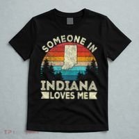 Someone In Indiana Loves Me Retro Indiana T-Shirt thumb 5
