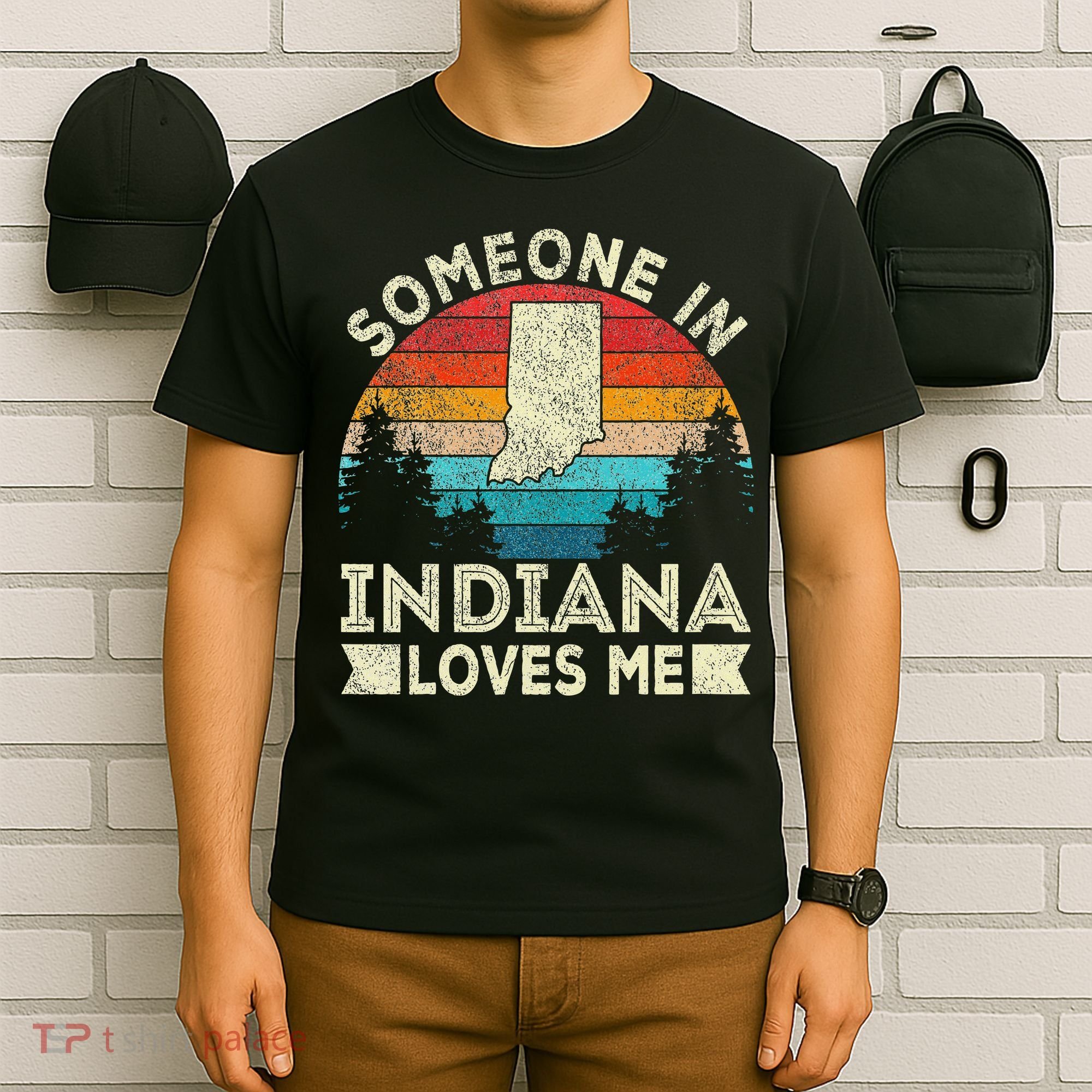 Someone In Indiana Loves Me Retro Indiana T-Shirt