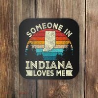 Someone In Indiana Loves Me Retro Indiana Coaster thumb 0