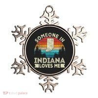 Someone In Indiana Loves Me Retro Indiana Ornament thumb 0