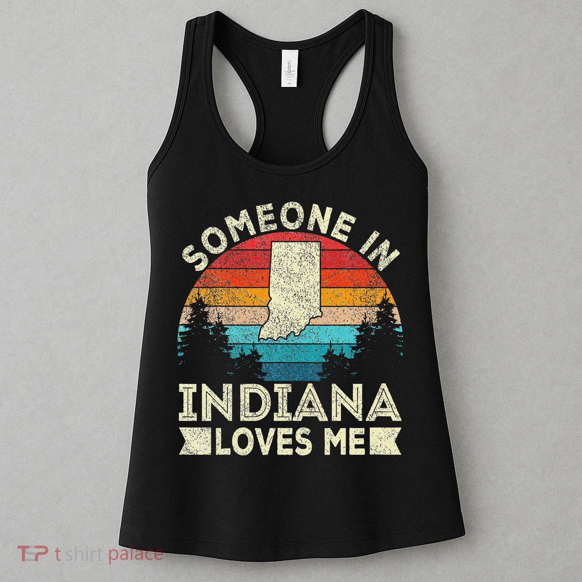 Someone In Indiana Loves Me Retro Indiana Women's Tank Top