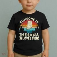 Someone In Indiana Loves Me Retro Indiana Toddler T-Shirt thumb 2