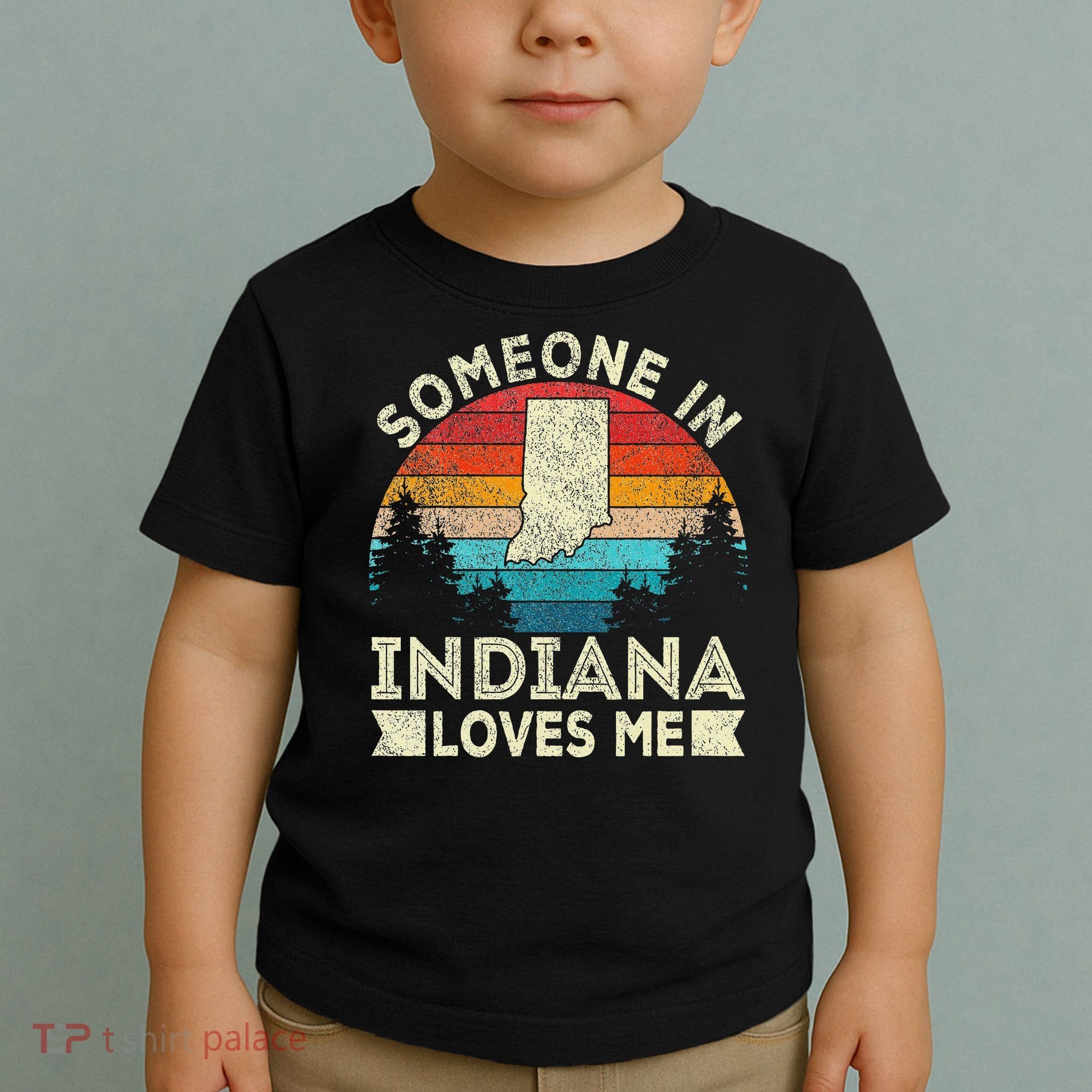 Someone In Indiana Loves Me Retro Indiana Toddler T-Shirt