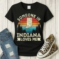 Someone In Indiana Loves Me Retro Indiana Women's T-Shirt thumb 3