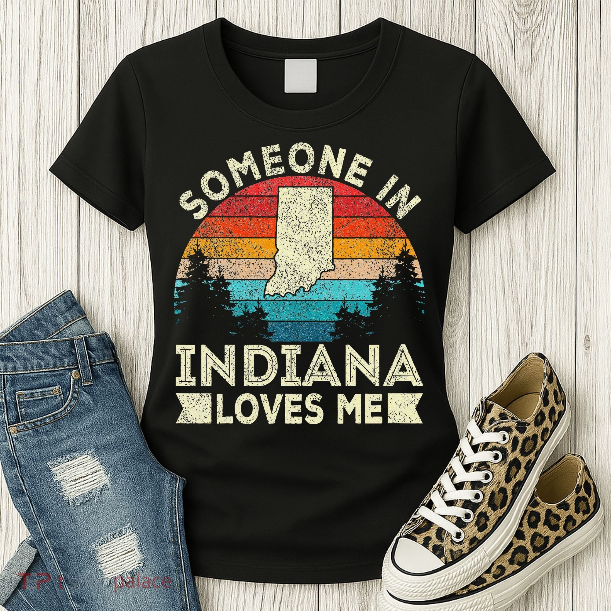 Someone In Indiana Loves Me Retro Indiana Women's T-Shirt