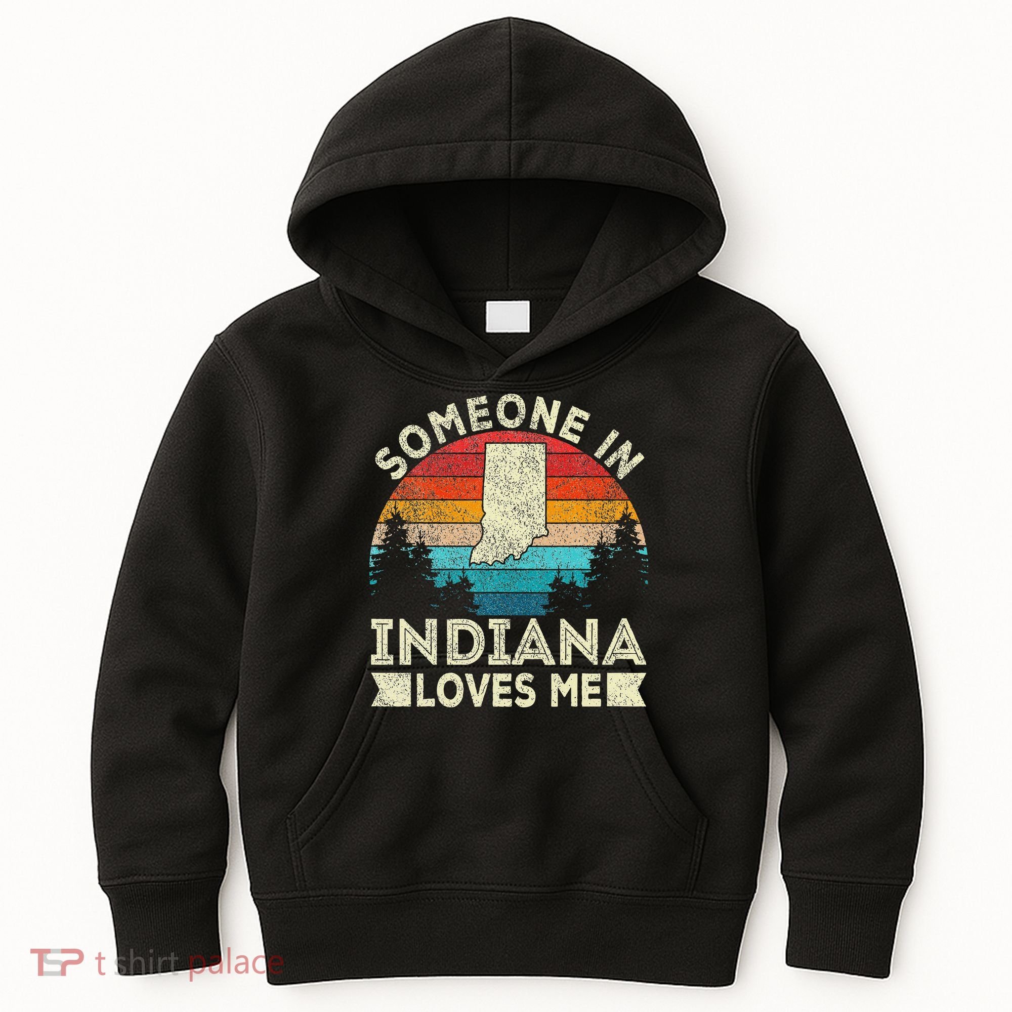 Someone In Indiana Loves Me Retro Indiana Kids Hoodie