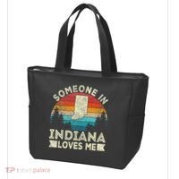 Someone In Indiana Loves Me Retro Indiana Tote Bag thumb 3