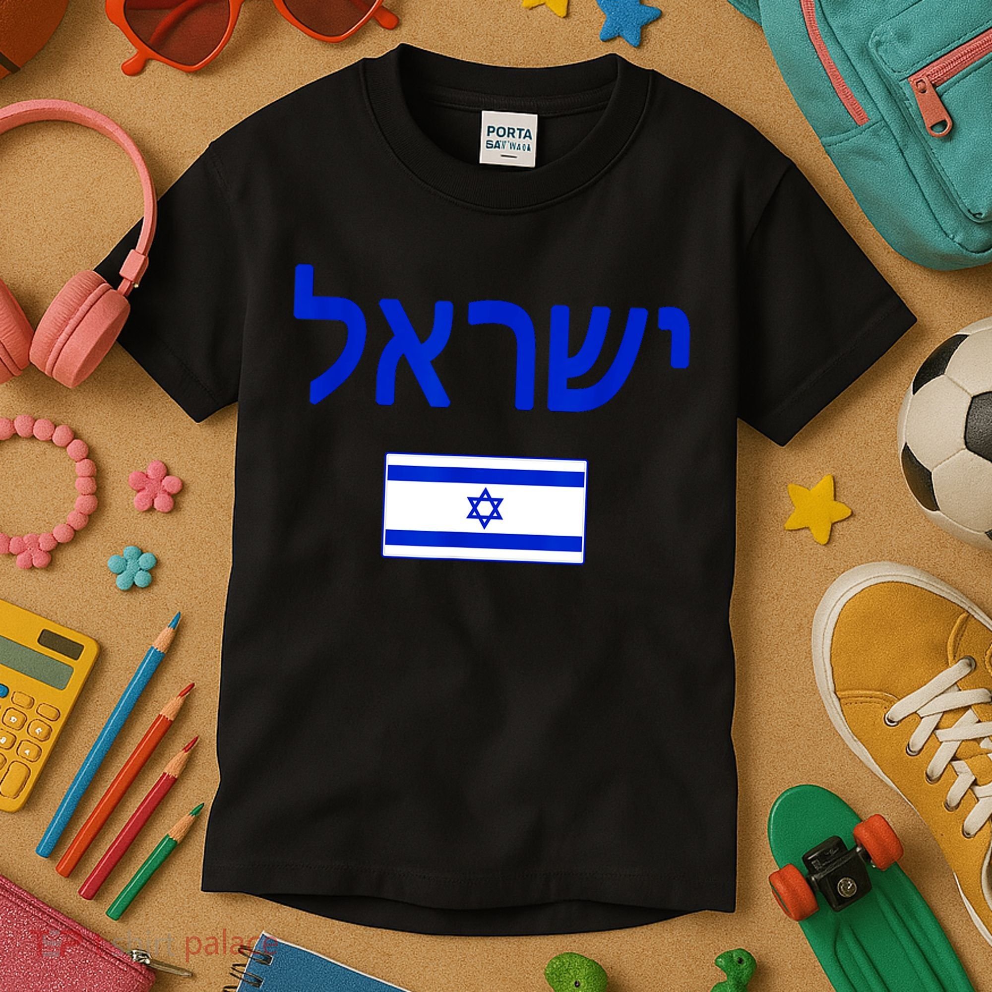 Support Israel I Stand With Israel Israel Flag Kids T-Shirt