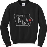Someone In Iowa Loves Me Kids Sweatshirt thumb 0