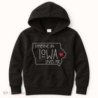 Someone In Iowa Loves Me Kids Hoodie thumb 0