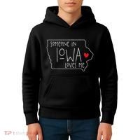 Someone In Iowa Loves Me Kids Hoodie thumb 4