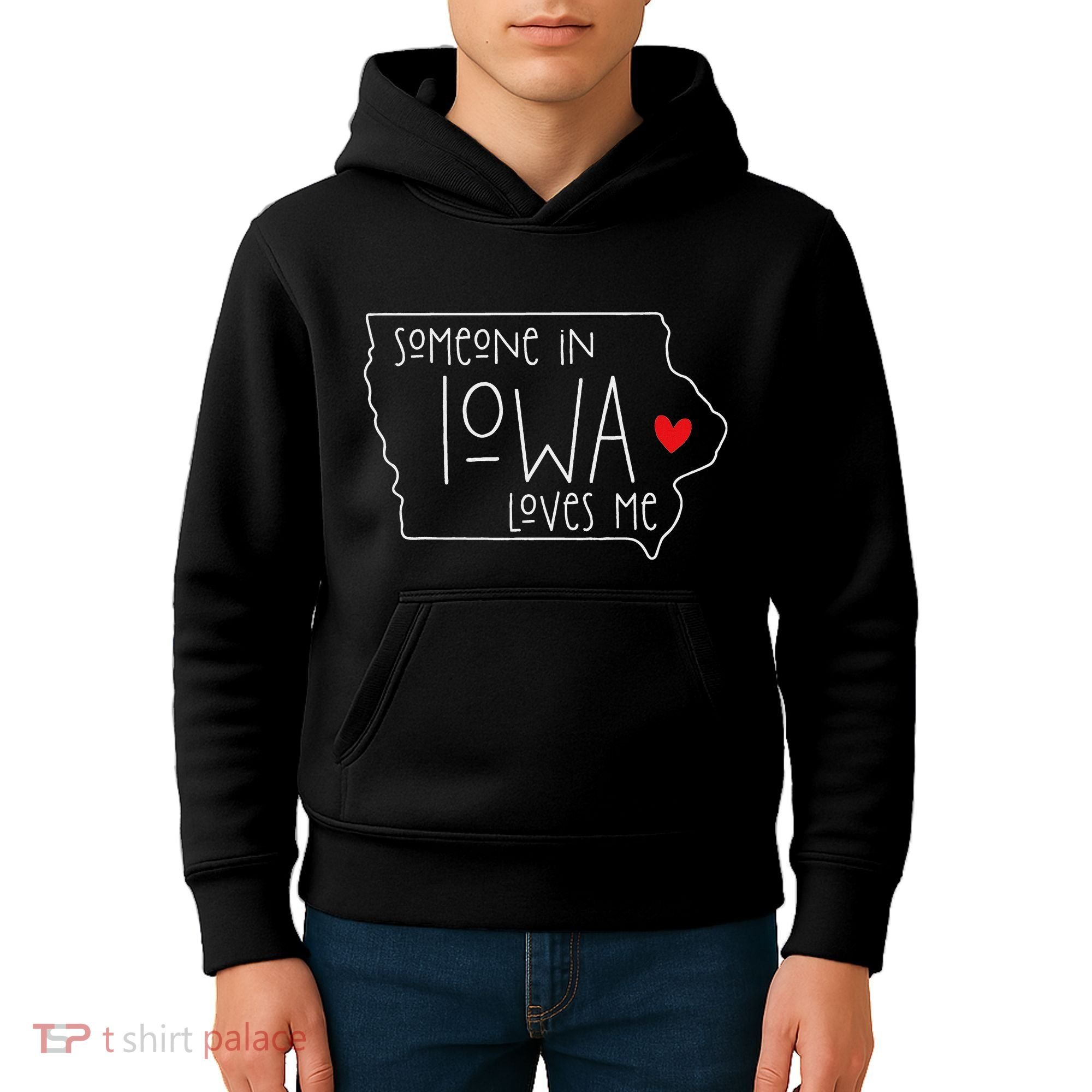 Someone In Iowa Loves Me Kids Hoodie