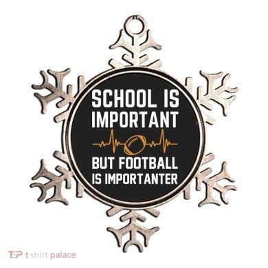school is important but football is importanter lineman Premium Ornament