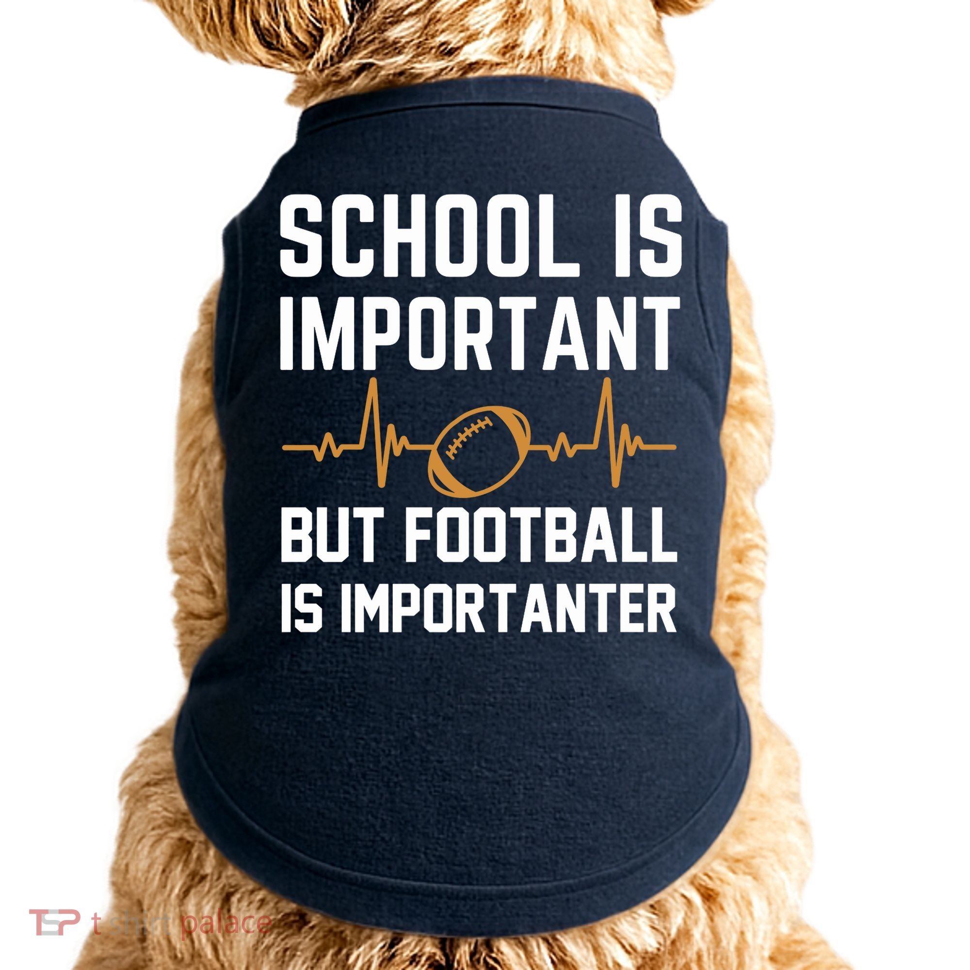 school is important but football is importanter lineman Premium Doggie Tank