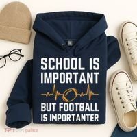 school is important but football is importanter lineman Premium Hoodie thumb 4
