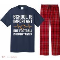 school is important but football is importanter lineman Premium Pajama Set thumb 0