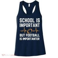 school is important but football is importanter lineman Premium Women's Tank Top thumb 0