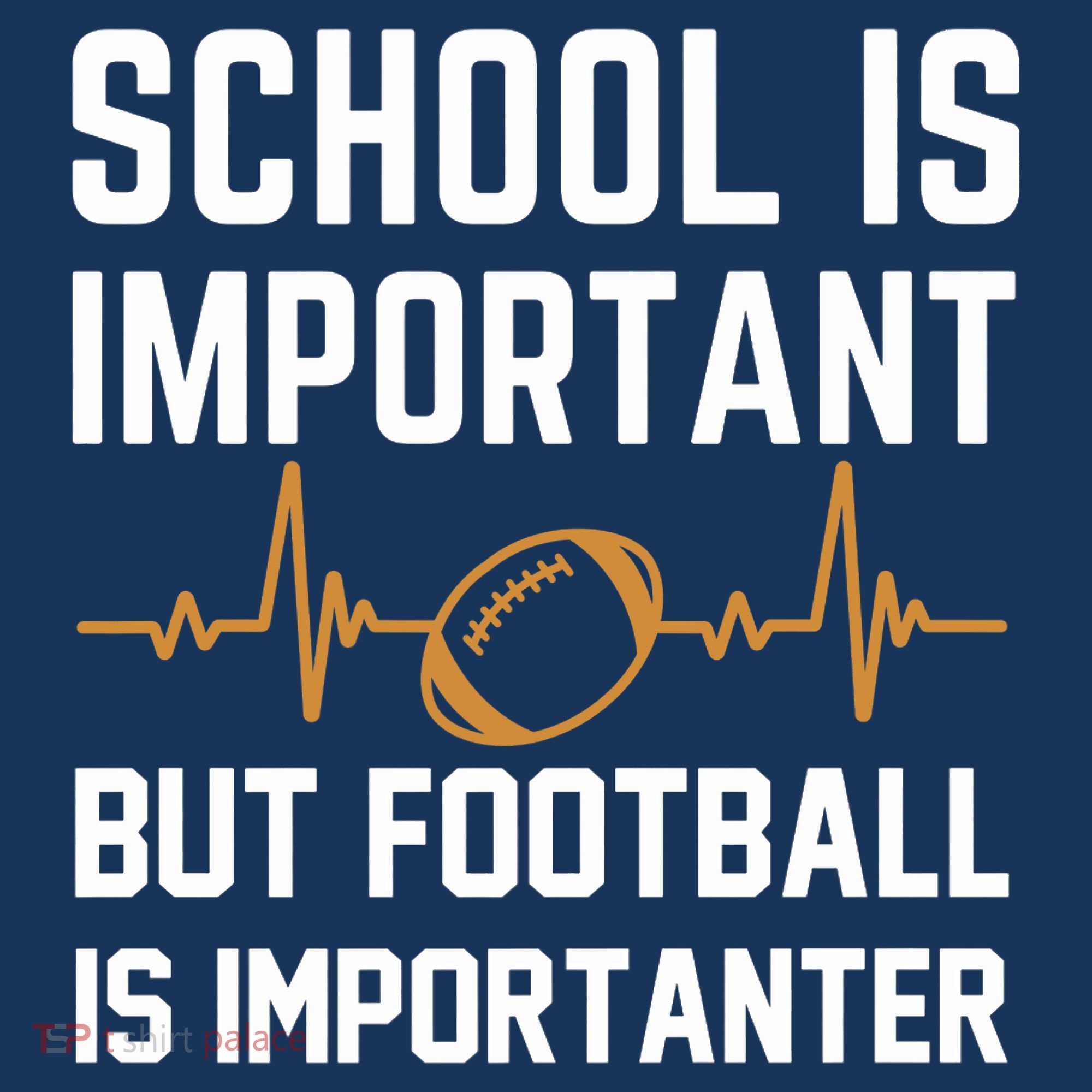 school is important but football is importanter lineman Premium Women's Tank Top