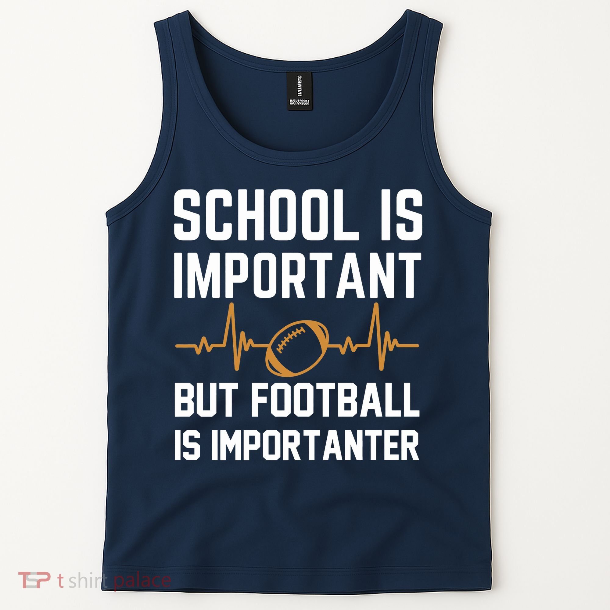school is important but football is importanter lineman Premium Tank Top