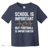 school is important but football is importanter lineman Premium Toddler T-Shirt thumb 0