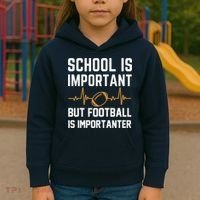 school is important but football is importanter lineman Premium Kids Hoodie thumb 3