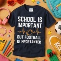 school is important but football is importanter lineman Premium Kids T-Shirt thumb 3