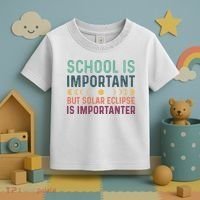 School Is Important But Solar Eclipse Is Importanter Toddler T-Shirt thumb 3