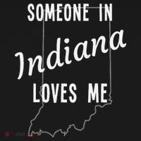 Someone In Indiana Loves Me State Map Silhouette Button thumb 1