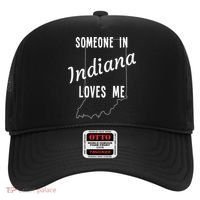 Someone In Indiana Loves Me State Map Silhouette Hat thumb 0