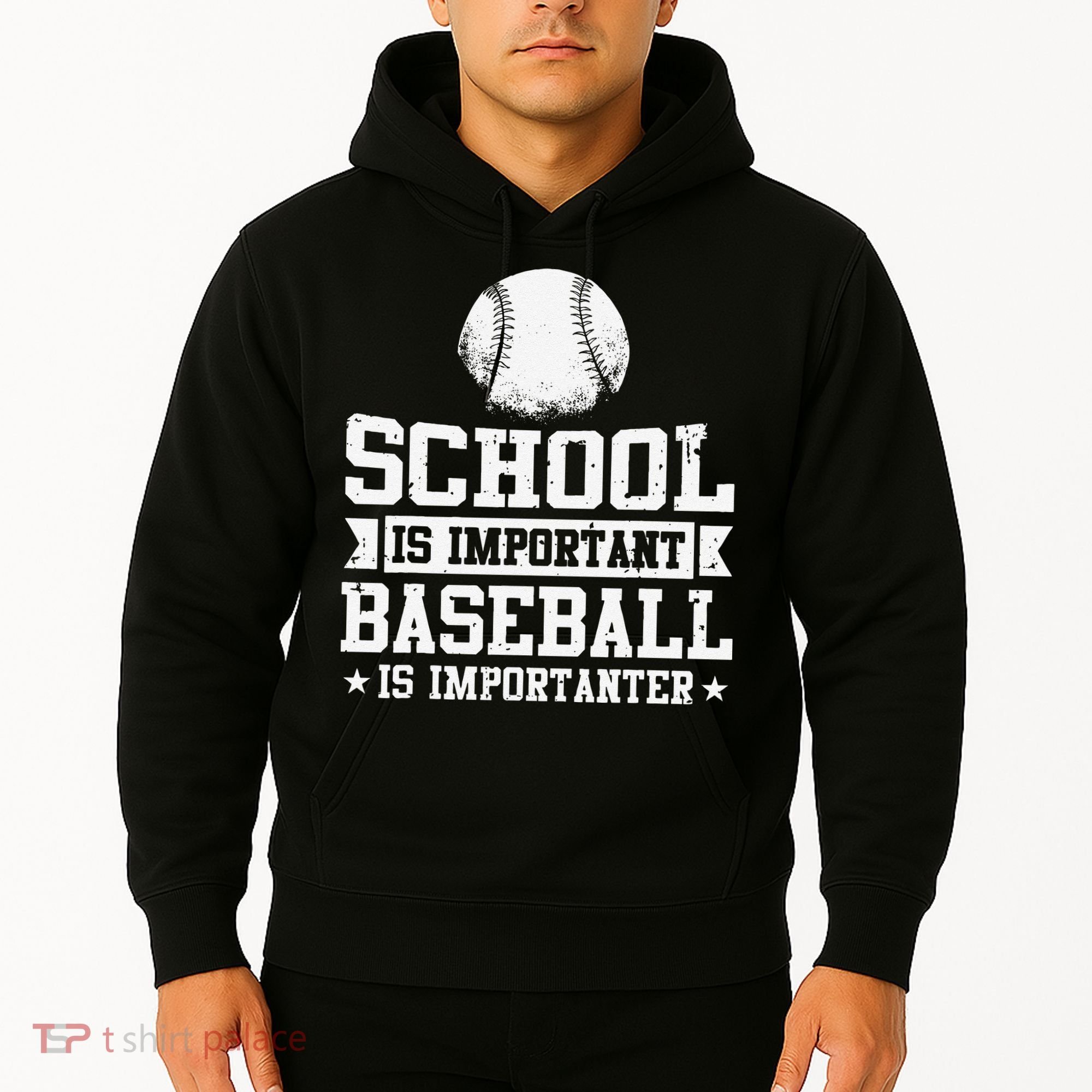 School Is Important But Baseball Is Importanter Funny Hoodie