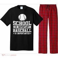 School Is Important But Baseball Is Importanter Funny Pajama Set thumb 0