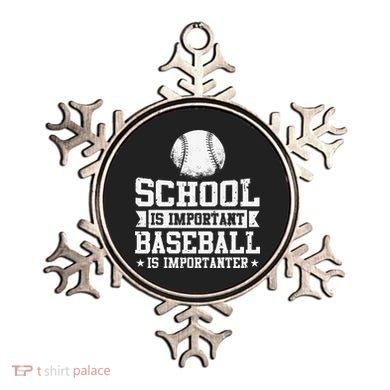 School Is Important But Baseball Is Importanter Funny Ornament