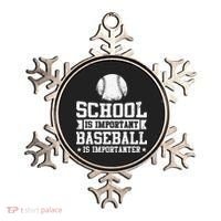 School Is Important But Baseball Is Importanter Funny Ornament thumb 0