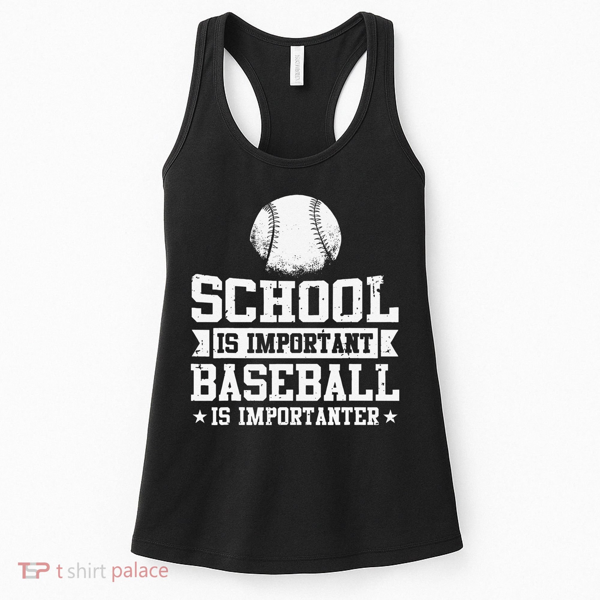 School Is Important But Baseball Is Importanter Funny Women's Tank Top
