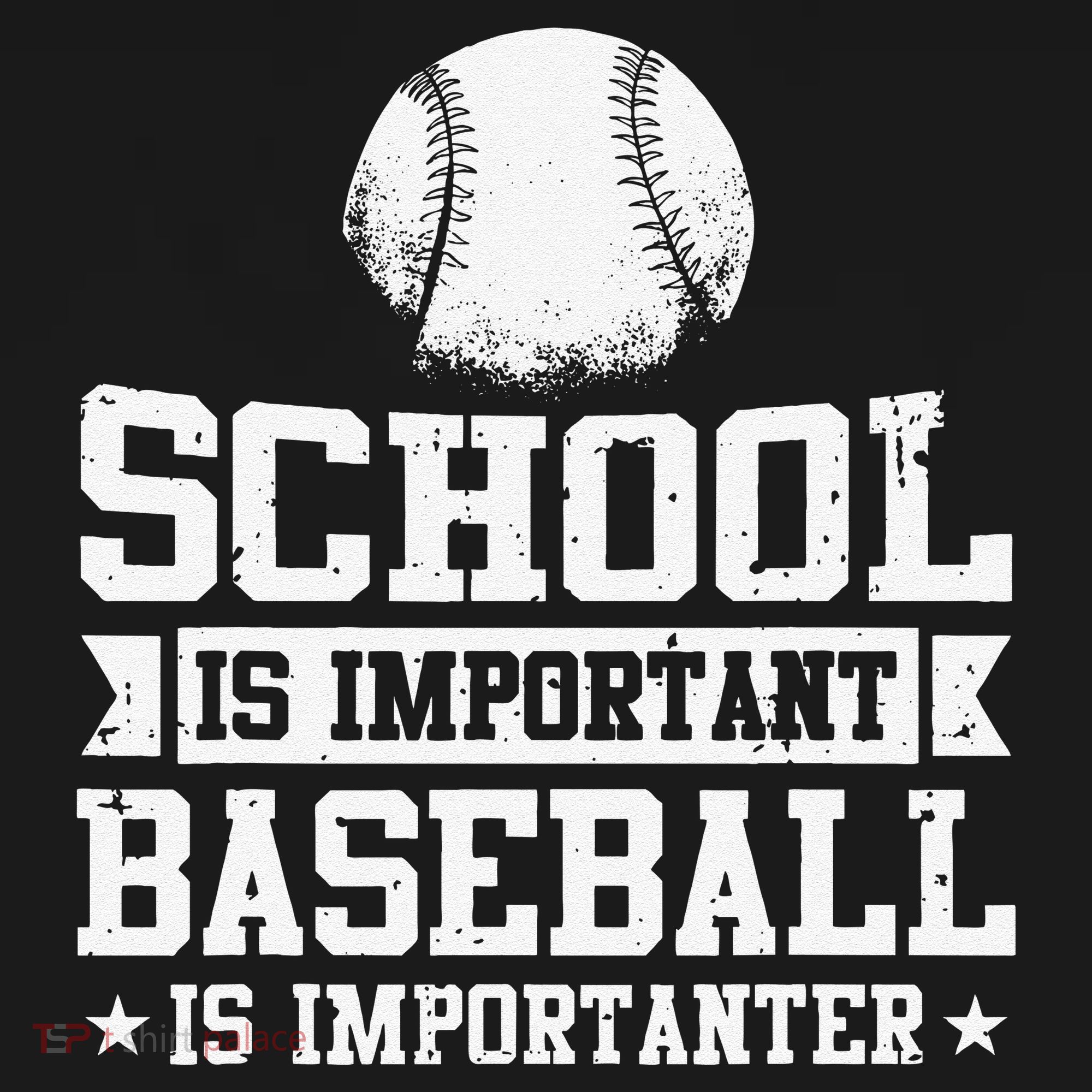 School Is Important But Baseball Is Importanter Funny Kids Sweatshirt