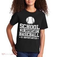 School Is Important But Baseball Is Importanter Funny Kids T-Shirt thumb 2