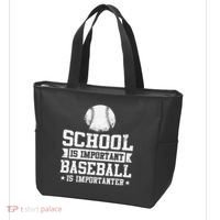 School Is Important But Baseball Is Importanter Funny Tote Bag thumb 3