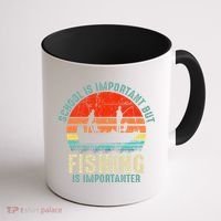 School Is Important But Fishing Is Importanter Coffee Mug thumb 1