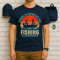 School Is Important But Fishing Is Importanter T-Shirt thumb 6