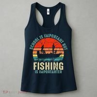 School Is Important But Fishing Is Importanter Women's Tank Top thumb 3