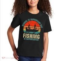 School Is Important But Fishing Is Importanter Kids T-Shirt thumb 2