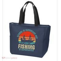 School Is Important But Fishing Is Importanter Tote Bag thumb 3