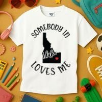 Somebody In Idaho Loves Me Kids T-Shirt thumb 3