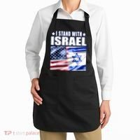 Support Israel I Stand With Israel Us Israel Flag Combined Apron thumb 2