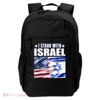 Support Israel I Stand With Israel Us Israel Flag Combined Backpack thumb 0